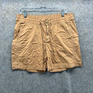 Columbia Shorts Women Medium Brown Cotton Drawstring UPF Outdoor Hiking Wild